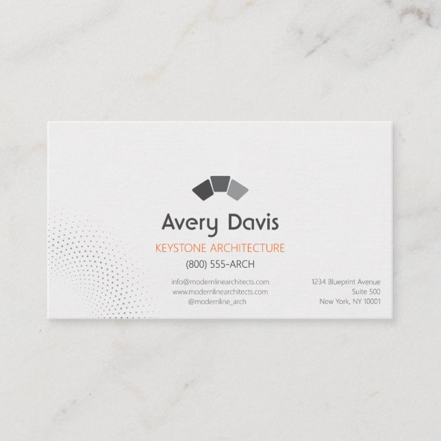 Modern Minimalist Architecture – Two Sided Business Card (Front)