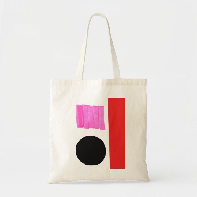 Modern Minimalist Art Collage Colourful Abstract Tote Bag (Front)