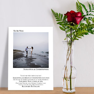 Modern Minimalist Artsy Photo Simple Wedding Invitation
