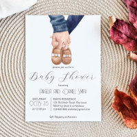 Modern minimalist baby shoe baby shower