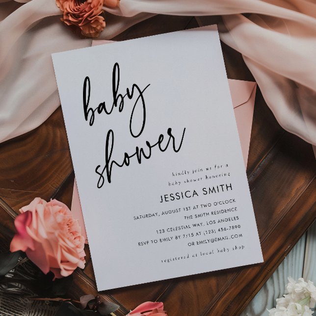 Modern Minimalist Baby Shower Invitation (Creator Uploaded)