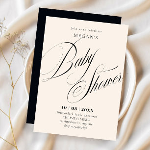 Modern minimalist baby shower invitation