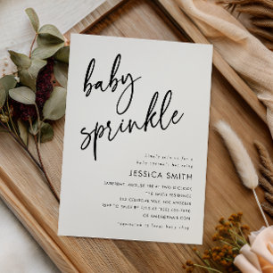 Modern Minimalist Baby Sprinkle Invitation