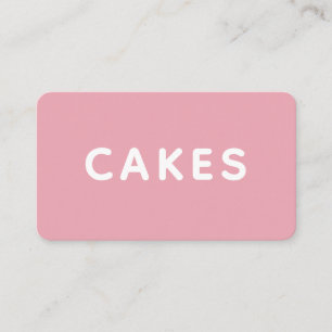 Modern Minimalist Bakery Business Card Blush Pink