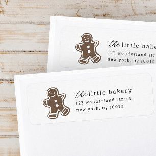 Modern Minimalist Bakery Holiday Return Address