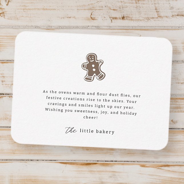 Modern Minimalist Bakery Holiday Thank You Card (Creator Uploaded)