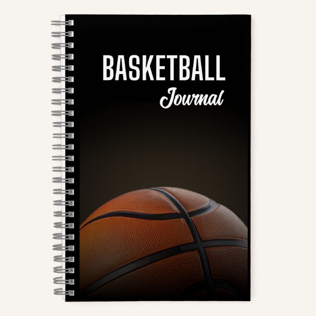 Modern Minimalist Basketball Sports Notebook (Front)