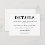 Modern Minimalist Bat Mitzvah Basic White  Enclosure Card<br><div class="desc">Modern Minimalist Bat Mitzvah Basic White Enclosure Card</div>