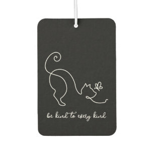 Modern Minimalist Be Kind To Every Kind Cat Car Air Freshener