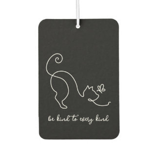 Modern Minimalist Be Kind To Every Kind Cat Car Air Freshener