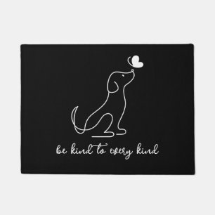 Modern Minimalist Be Kind To Every Kind Dog Doormat