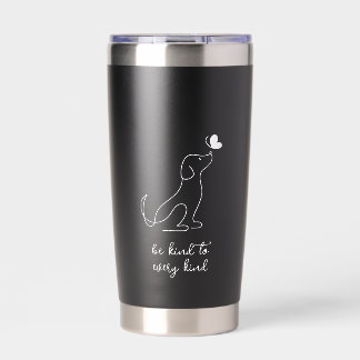 Modern Minimalist Be Kind To Every Kind Dog Insulated Tumbler