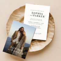 Modern Minimalist Beach Photo Wedding