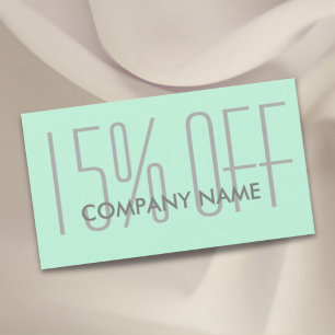 modern Minimalist beauty hair salon mint green Business Card