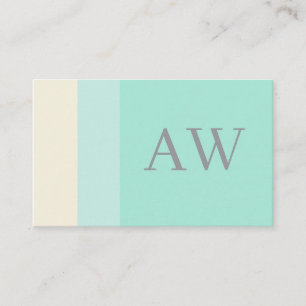 Modern, Minimalist, Beige Sand, Aqua Blue & Grey Business Card