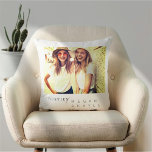 Modern Minimalist Best Friends BFF Photo Cushion<br><div class="desc">Design is composed of fun and playful typography with sans serif and serif font. Add a custom photo.</div>