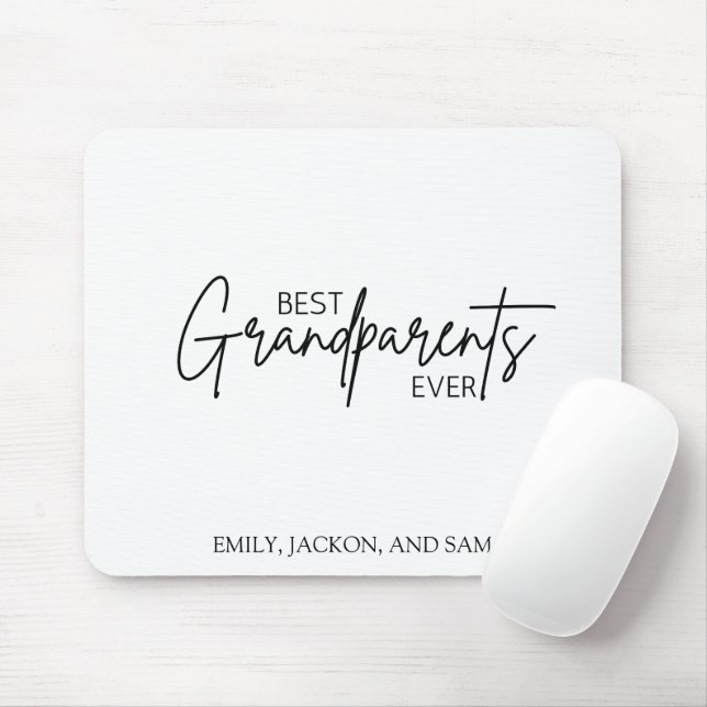 Modern Minimalist Best Grandparents Ever Mouse Pad (With Mouse)