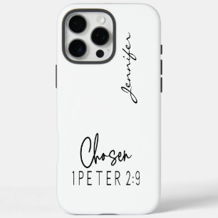 Modern Minimalist Bible Verse 1 Peter 2:9 iPhone 16 Pro Max Case