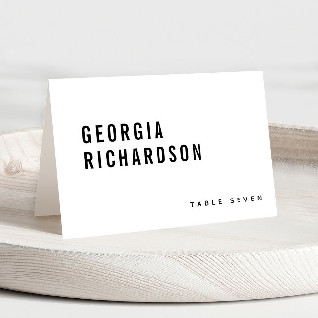 Modern Minimalist Big Bold Monogram Guest Name Table Number (Modern Minimalist Big Bold Monogram Guest Name Table Number)