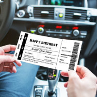 Modern Minimalist Birthday Gift Concert Ticket