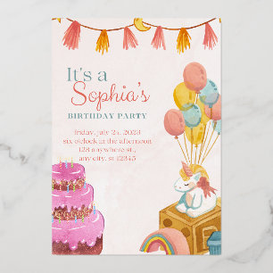  Modern Minimalist Birthday Invitation Card   Cust