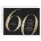 Modern minimalist black and gold 60th birthday