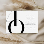 Modern Minimalist Black and White 40th Birthday Invitation<br><div class="desc">Modern minimalist 40th birthday invitation featuring simple design with chic typography and elegant script.</div>