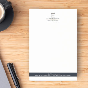 Modern Minimalist Black and White Logo Business Post-it Notes