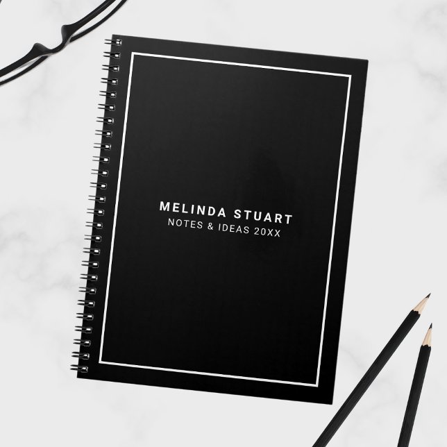 Modern Minimalist Black and White Notebook (Creator Uploaded)