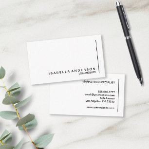Modern Minimalist Black and White Professional Business Card