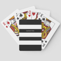 Modern Minimalist Black and White Striped Patter