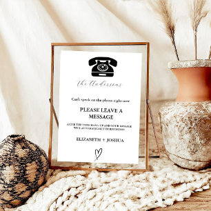 Modern Minimalist Black Audio Guestbook Sign