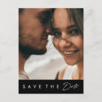 Modern Minimalist | Black Bold Photo Save The Date