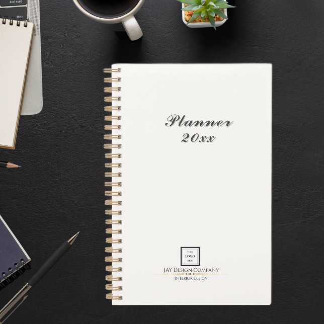 Modern Minimalist Black Border Logo Business Planner (Creator Uploaded)