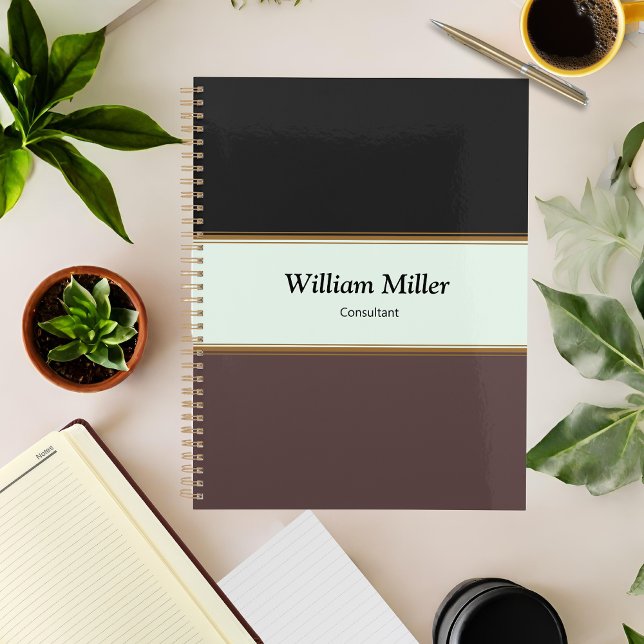 Modern Minimalist Black Brown Stripes Planner (Creator Uploaded)