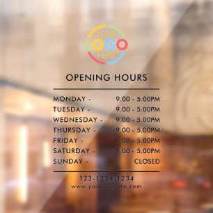 Modern Minimalist Black   Business Opening Hours