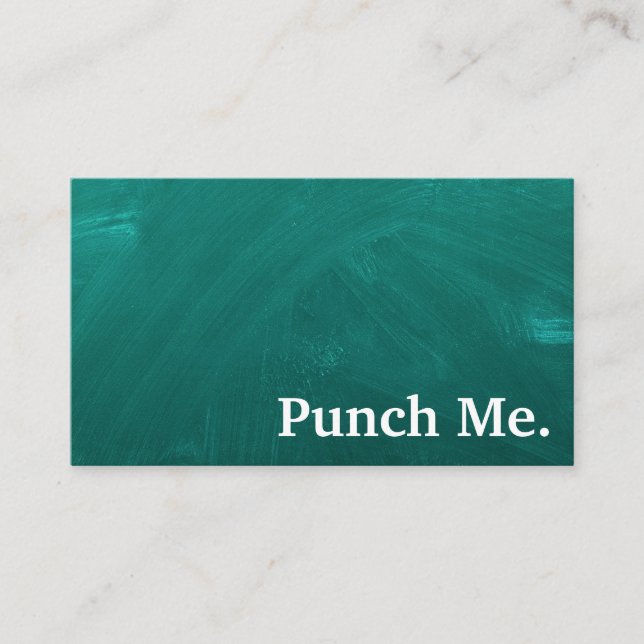 Modern Minimalist Black Chalkboard Loyalty Card (Front)