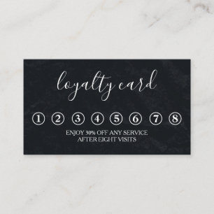 Modern Minimalist Black Chalkboard Loyalty Card