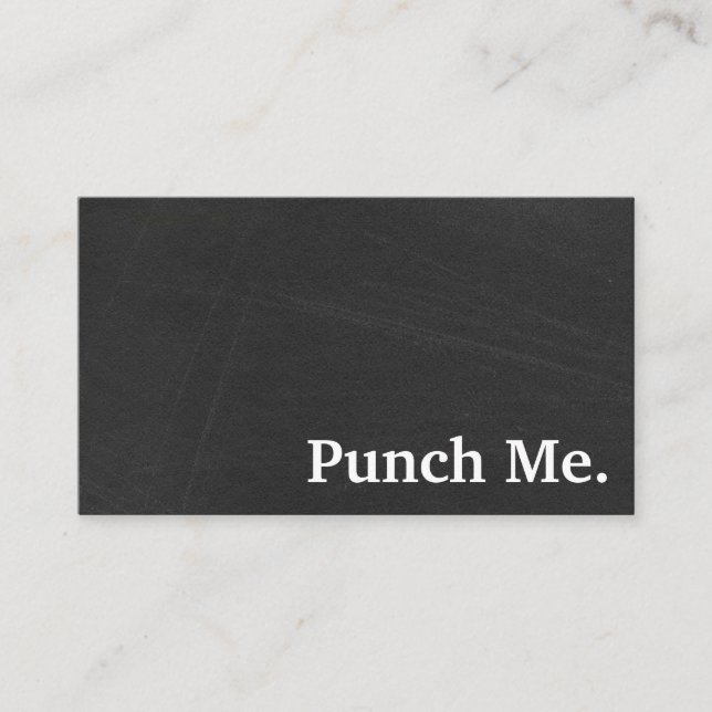 Modern Minimalist Black Chalkboard Loyalty Card (Front)