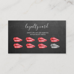Modern Minimalist Black Chalkboard Makeup Artist Business Card
