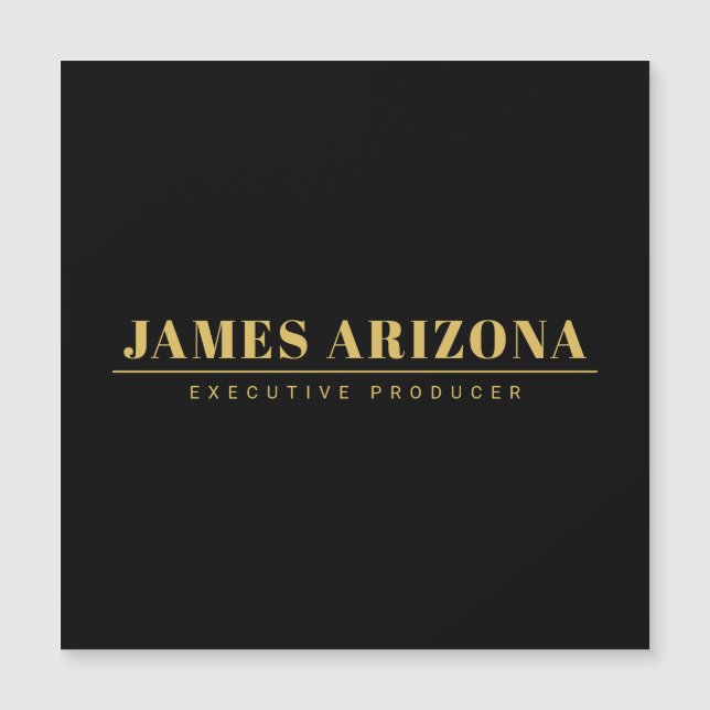 Modern Minimalist Black Gold Professional Trendy (Front)