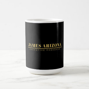 Modern Minimalist Black Gold Professional Trendy Coffee Mug