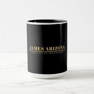 Modern Minimalist Black Gold Professional Trendy Mug