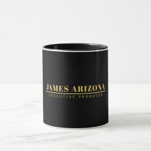 Modern Minimalist Black Gold Professional Trendy Mug
