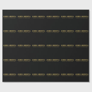 Modern Minimalist Black Gold Professional Trendy Wrapping Paper