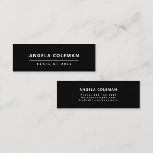 Modern Minimalist Black Graduation Insert Card