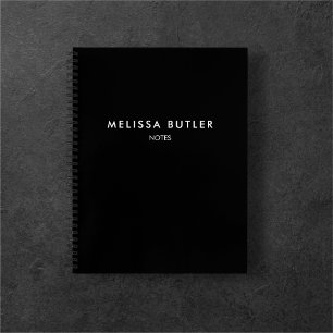 Modern Minimalist Black Notebook