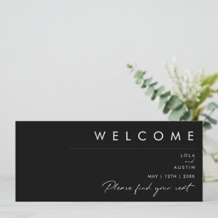 Modern Minimalist   Black Seating Chart Header