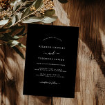 Modern Minimalist Black Wedding   Invitation<br><div class="desc">More Pretty Wedding Invitations in the Little Bayleigh Store!</div>