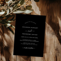 Modern Minimalist Black Wedding  